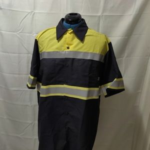 Hi-Visibility Short Sleeve Color Block Work Shirt